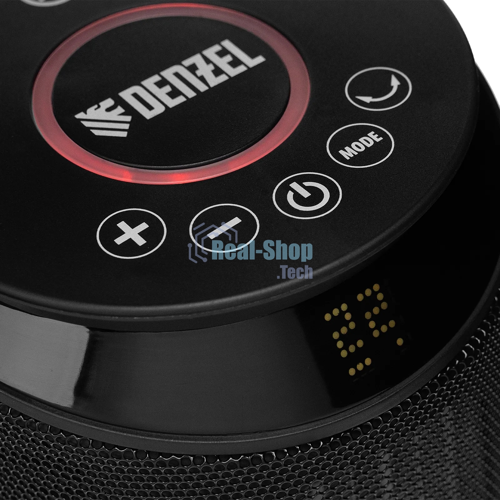 Тепловентилятор керамический Denzel DTFC-2000X, 1000/2000 Вт, 20 м2, 3 режима, пульт, Wi-Fi, термостат