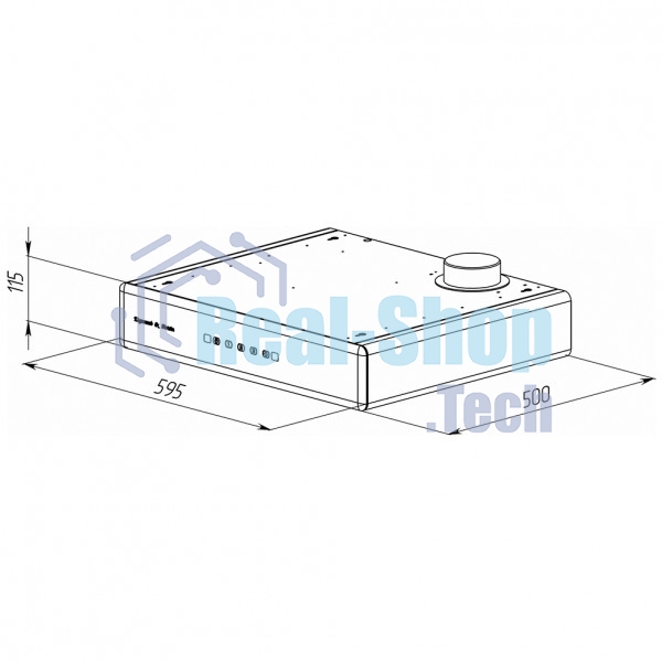 Вытяжка встраиваемая Zigmund & Shtain K 009.4 B черный, 60 см, 750 куб. м/ч, 50 дБ