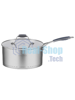 Ковш Maunfeld Madison MF18MS01SP из нержавеющей стали со стеклянной крышкой, 16см, 1,8л.