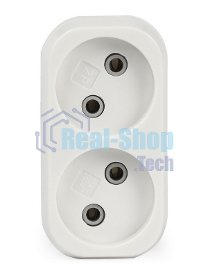 Плоский разветвитель Smartbuy (SBE-10-A02-2) 2 гнезда без заземления плоский 10А 250B
