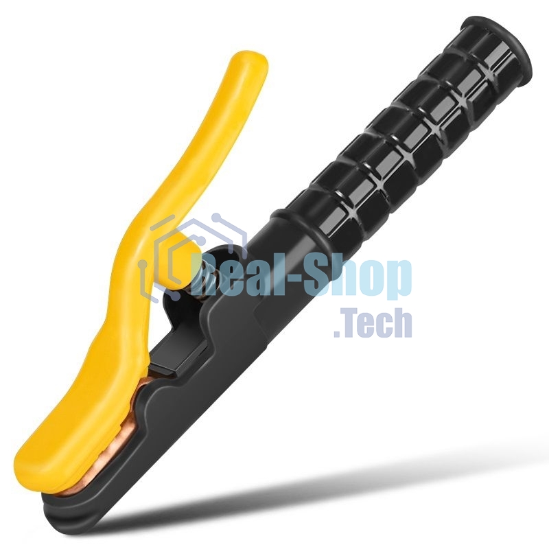 Электрододержатель Deli DL23300A 500гр, макс. сила тока 300A, длина 295мм, диаметр электрода 4,0-6,3мм, площадь поперечного сечения кабеля 35-50 кв.мм