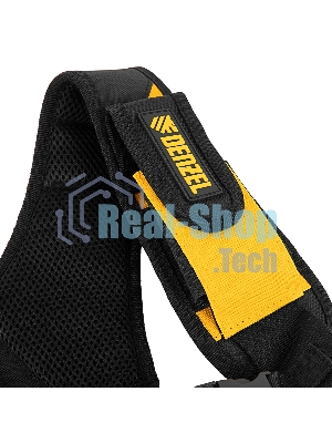 Пояс монтажника усиленный Denzel с лямками, сумки поясные, держатель для молотка