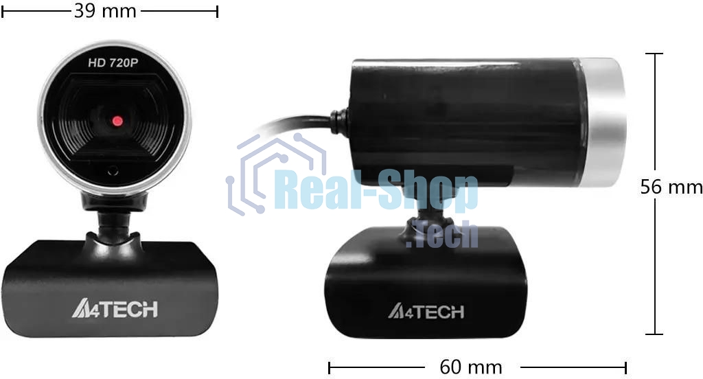 Веб-камера A4Tech PK-910P черный 2Mpix (1280x720) USB2.0 с микрофоном