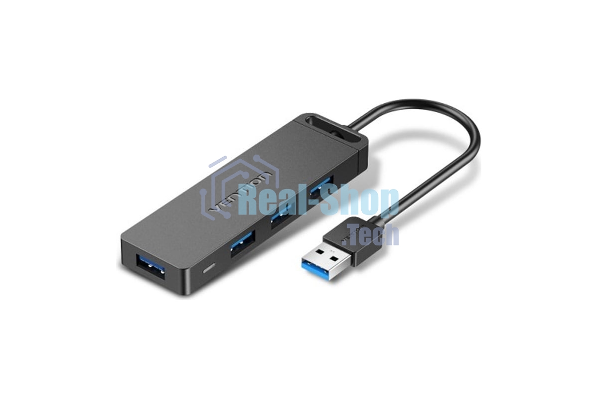 USB-концентратор Vention CHLBB, USB 3.0, USB 4 порта, USB