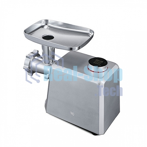 Мясорубка электрическая BQ MG1007 серый, 2400 Вт, 2.5 кг/мин, реверс, защита от перегрузки, насадки - 4