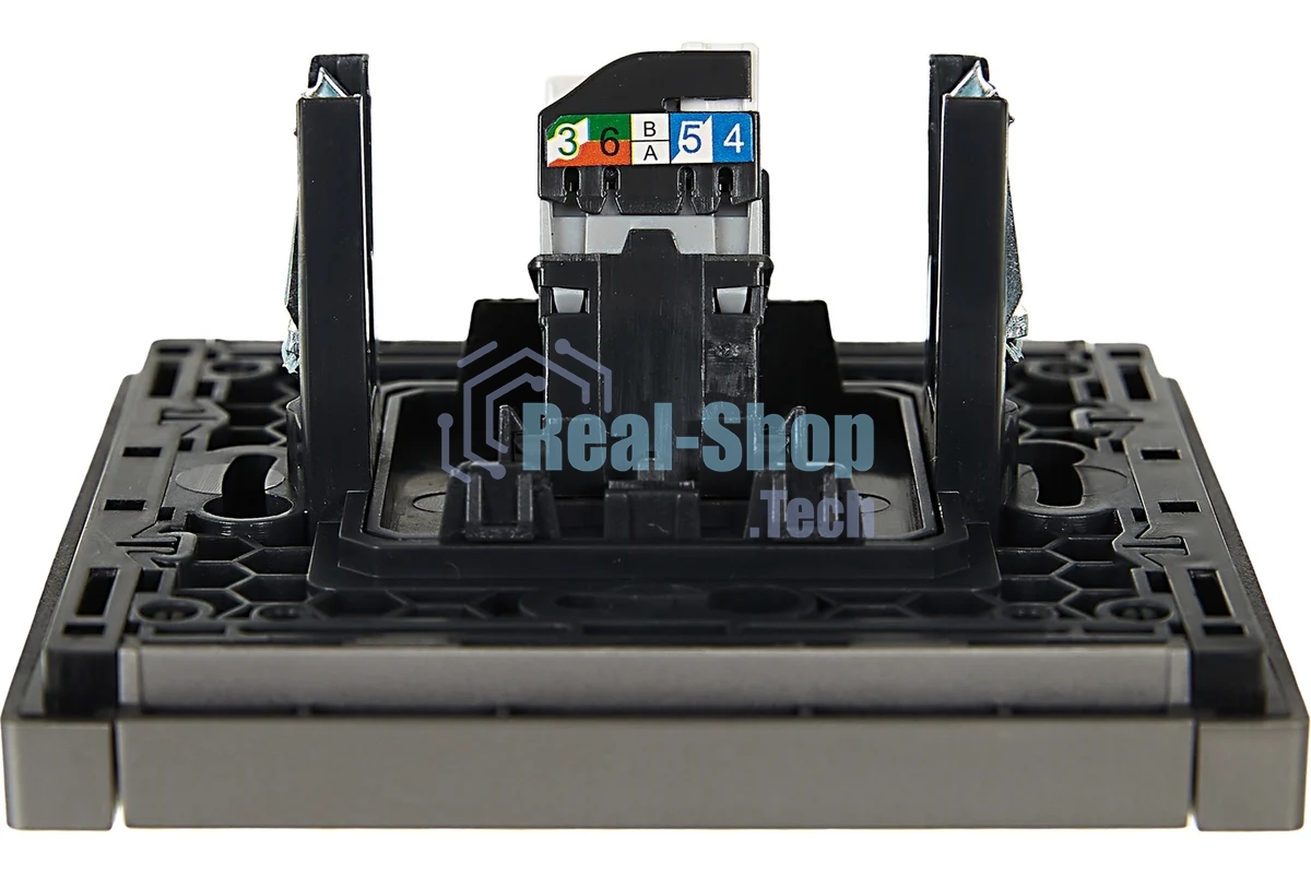 Розетка компьютерная RJ45 кат.5E IEK FORTE&PIANO FP532 сталь