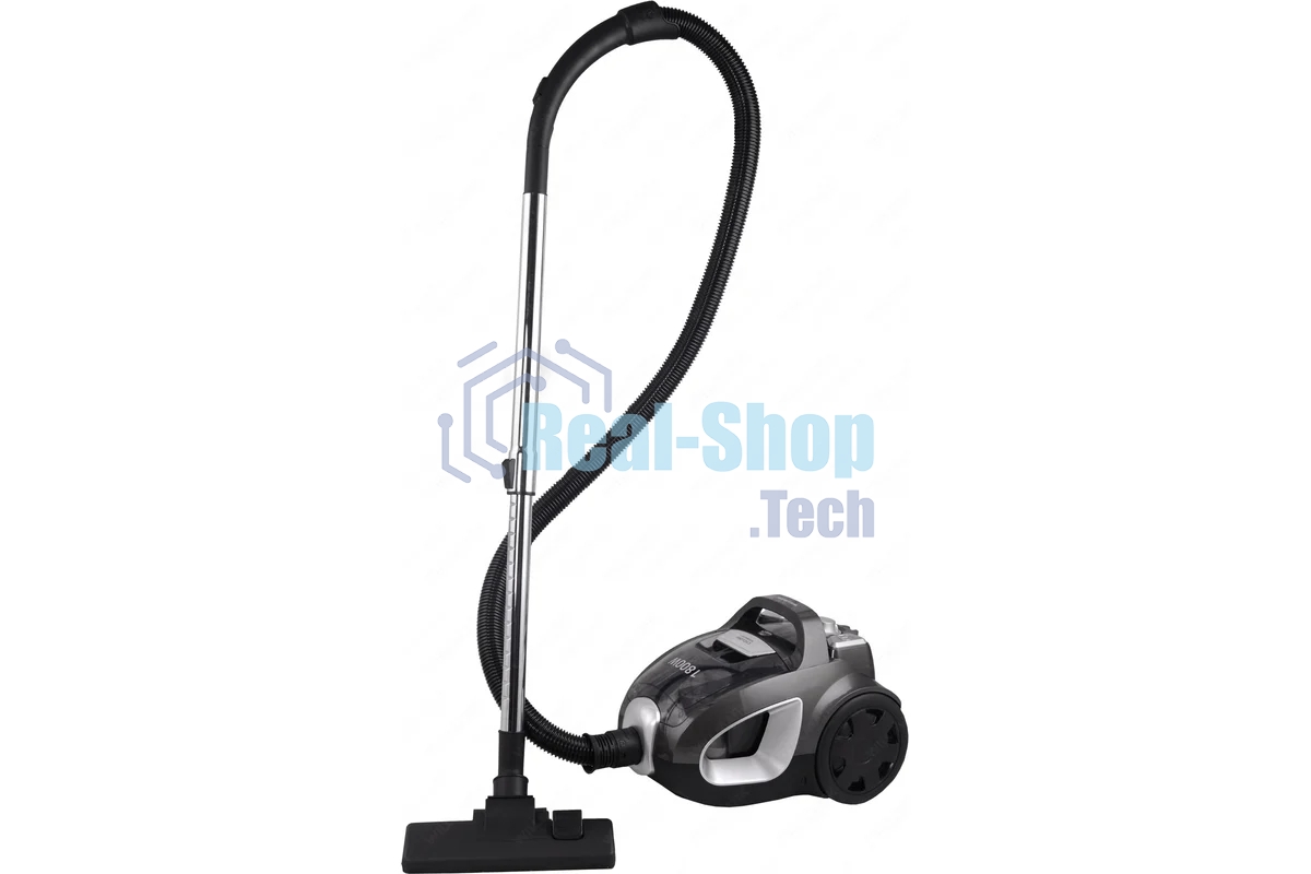 Пылесос Willmark VC-1865CY черно-серый, 380/1800 Вт, уборка сухая, пылесборник контейнер 2 л