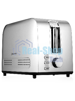 Тостер BRAYER BR2110 серебристый, 850 Вт, 2 слота