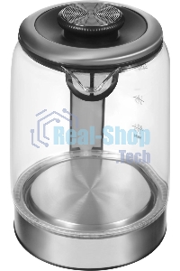 Чайник электрический Hyundai HYK-G5501 1.7 л, 2200 Вт, серебристый/черный