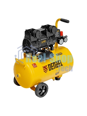 Компрессор безмасл. малошумный Denzel DLP-950/24, 950 Вт, 24 л, 2850 об/мин, 170 л/мин