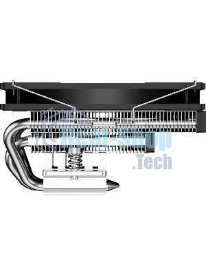 Кулер для процессора PCCooler RC600-67 (125W, 4-pin PWM, 67.5mm, Al, 4x6mm, 1x120мм, 62.5CFM, 32.5dBA, 2300RPM, S: 1851/1700/1200/115X, AM5/AM4, черный)