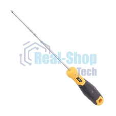 Крестовая отвертка Deli DL633150 PH0x150мм Материал: CR-V. Двухкомпонентная ручка. Хромированная.