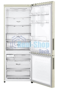 Холодильник LG GC-B569PECM бежевый глянц. двухкамерный инвертер 329/122л морозилка снизу, No Frost