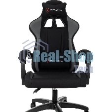 Кресло Zombie Void черный/серый, экокожа, 120 кг, механизм качания