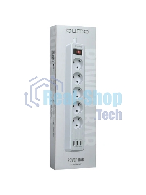 Сетевой фильтр QUMO Power Bar 5SP4U (P-0005), белый