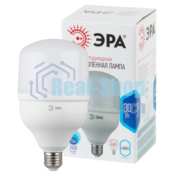 Лампа светодиодная ЭРА Б0027003 STD LED POWER T100-30W-4000-E27