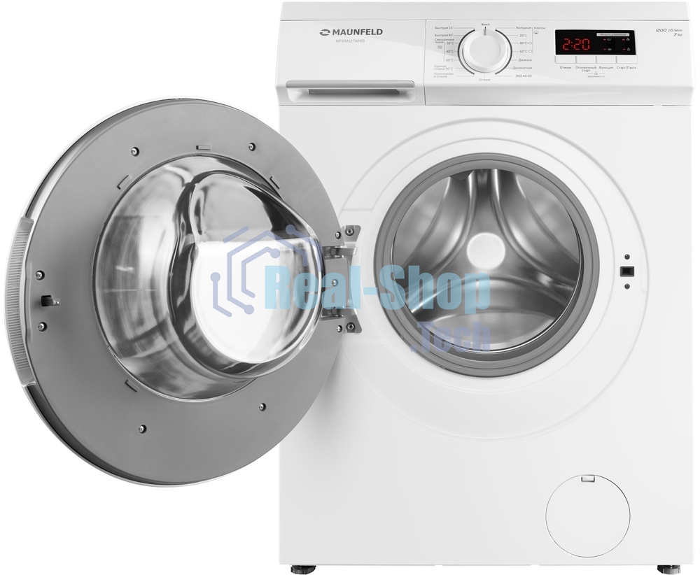 Стиральная машина Maunfeld MFWM127WH05 белый, загрузка фронтальная 7 кг, 1200 об/мин., класс: А+++