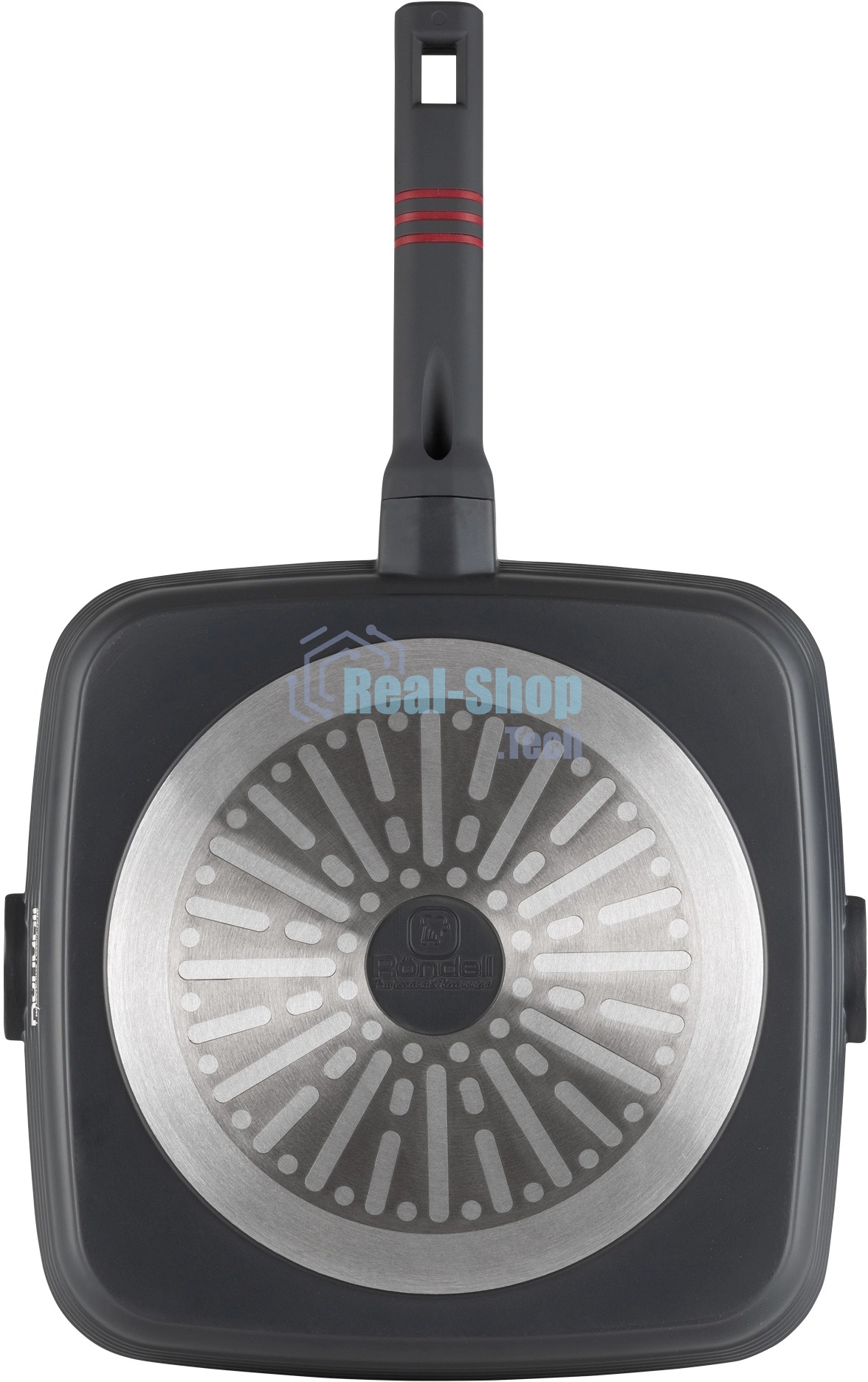 Сковорода Rondell Stripes RDA-1616 квадратная 28 см, покрытие: Xylan Plus ручка несъемная (без крышки) серый