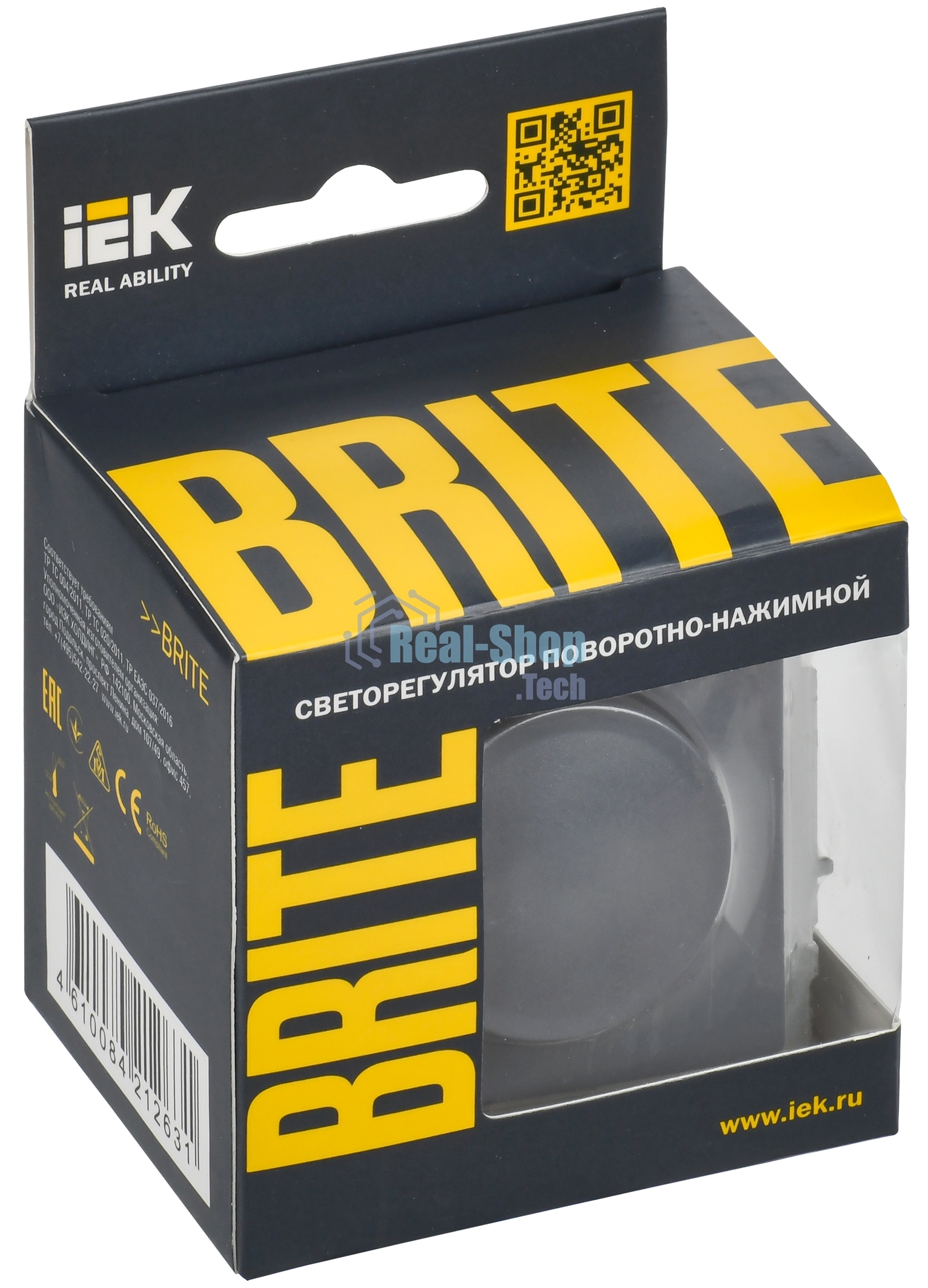 Светорегулятор поворотно-нажимной IEK BRITE СС10-1-0-БрМ (BR-D20-0600-K35) 600 Вт маренго