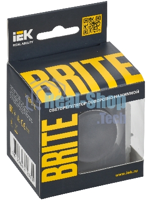 Светорегулятор поворотно-нажимной IEK BRITE СС10-1-0-БрМ (BR-D20-0600-K35) 600 Вт маренго