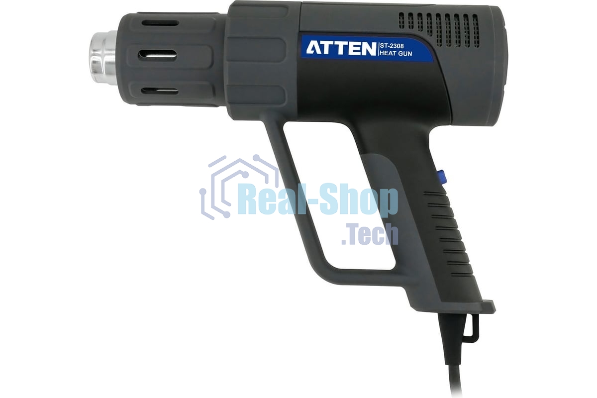 Фен технический ручной цифровой Atten ST-2308 230В, 2100 Вт, 50-650℃, светодиодное меню