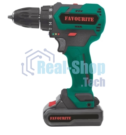 Дрель-шуруповерт аккумуляторная FAVOURITE DC 14NB, Аккумуляторная, 14В, 2 АКБ, Кейс