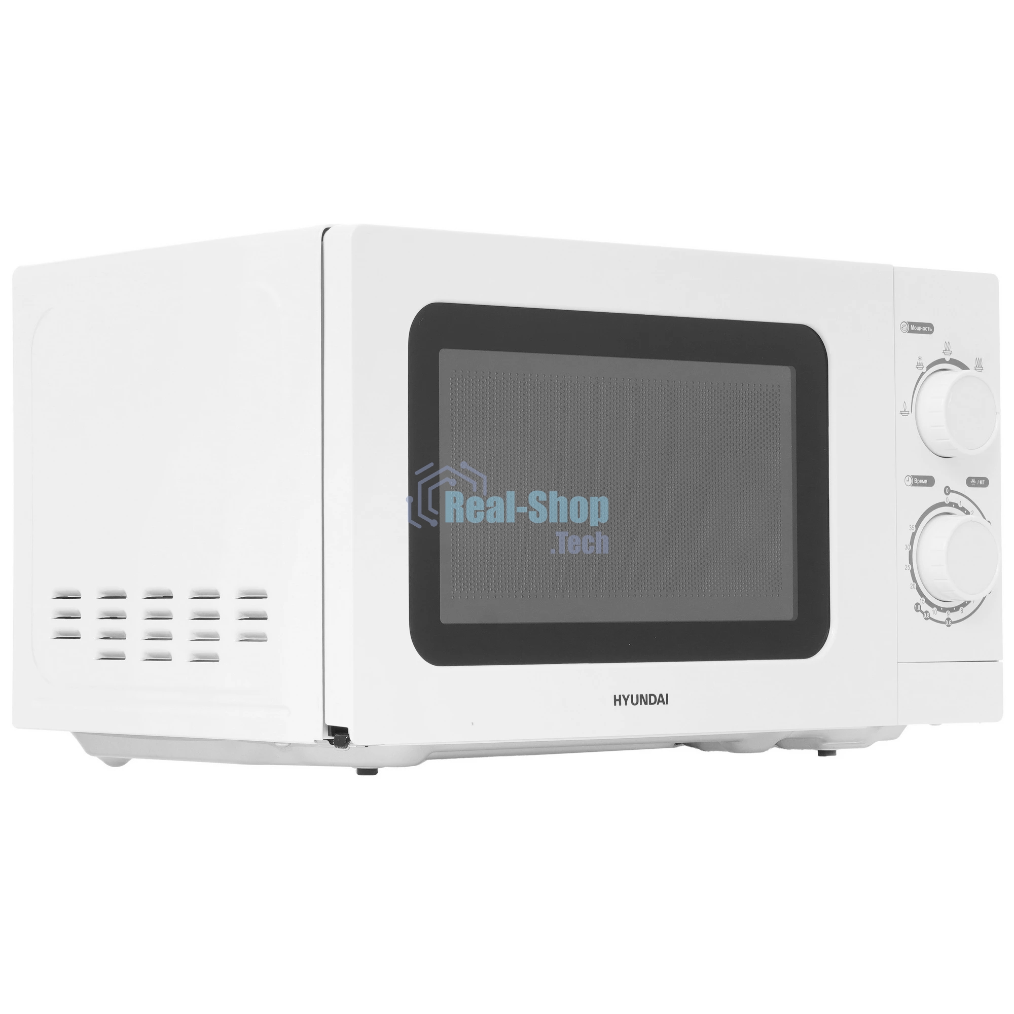 Микроволновая печь Hyundai HYM-M2064 белый, 20 л, 700 Вт, переключатели - поворотный механизм