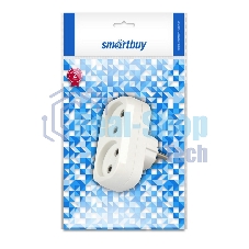 Плоский разветвитель Smartbuy (SBE-10-A02-2) 2 гнезда без заземления плоский 10А 250B