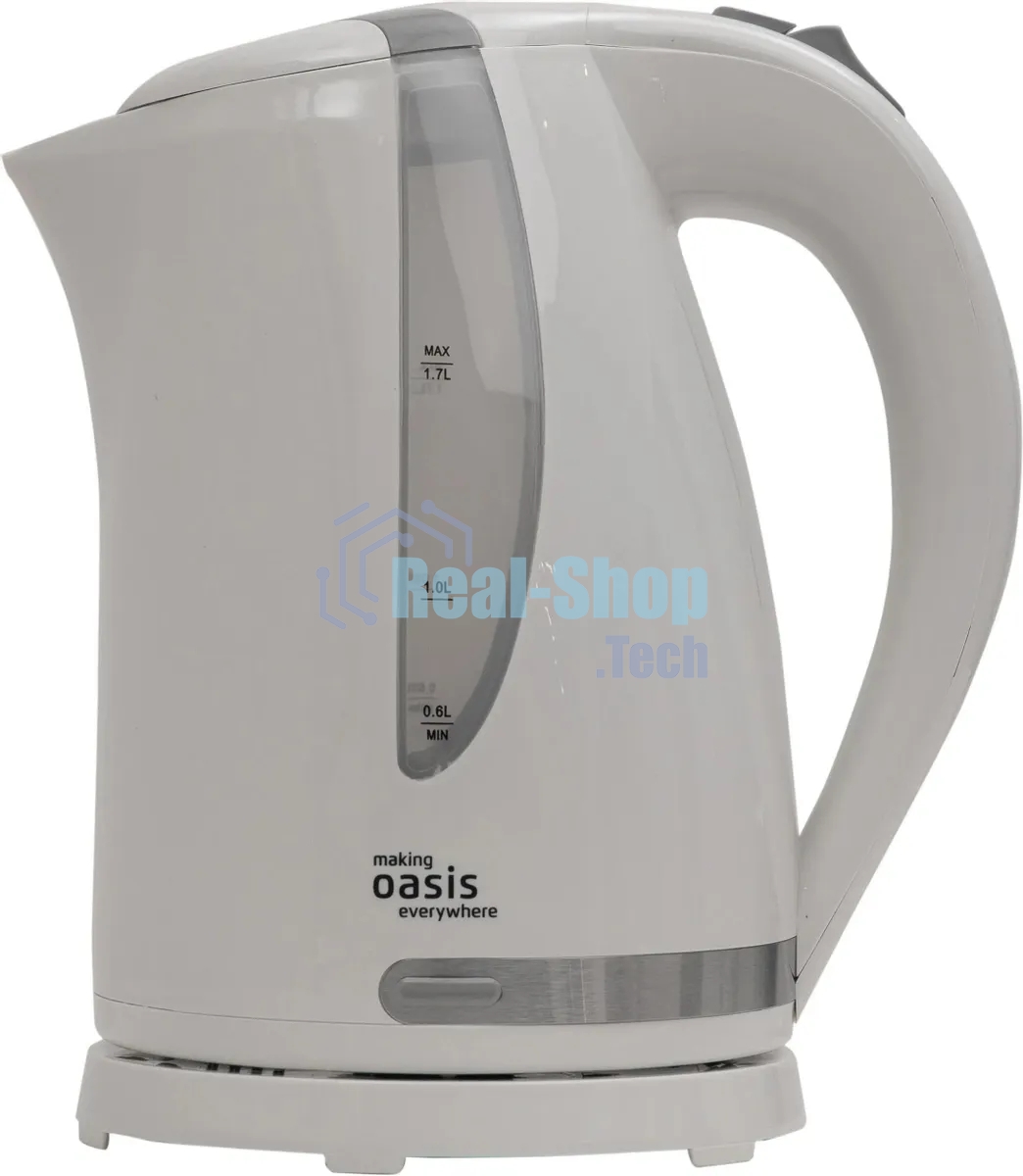 Чайник электрический Oasis K-2PW 1.7л. 2200Вт белый корпус: пластик