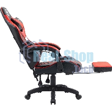 Кресло Defender Colran черный, экокожа, 120 кг, подставка для ног, механизм качания