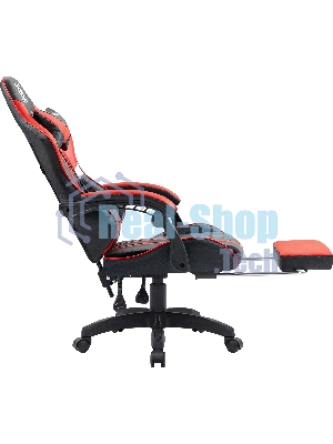 Кресло Defender Colran черный, экокожа, 120 кг, подставка для ног, механизм качания