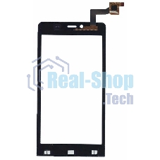 Сенсорное стекло (тачскрин) для Micromax Q370, черное