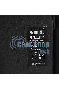 Конвектор Denzel XCE-1500B черный, 1500 Вт, 20 м2, термостат
