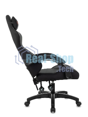 Кресло Zombie Void черный/серый, экокожа, 120 кг, механизм качания