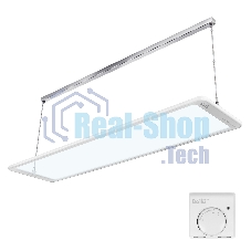 Комплект обогреватель инфракрасный Ballu BIH-GTW-0.8 + BMT-1 белый, 800 Вт, 16 м2, термостат