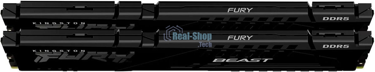 Оперативная память Kingston Fury Beast, DDR5, 64Gb (2x32Gb), 6000MHz, CL30, DIMM, с радиаторами, черный