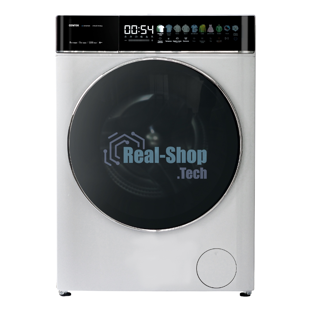 Стирально-сушильная машина Centek CT-1966 белый, загрузка фронтальная 8/5 кг, 1200 об/мин., класс: А+++