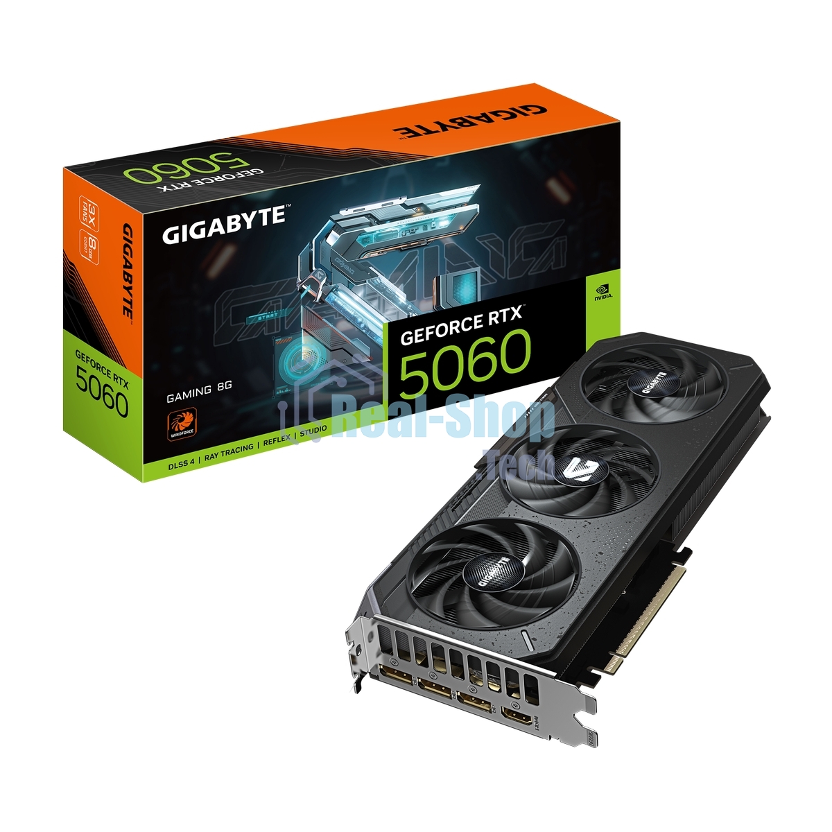 Видеокарта Gigabyte PCI-E 5.0 GV-N5060GAMING-8GD 1.0 NVIDIA GeForce RTX 5060 8Gb 128bit GDDR7 2497/28000 HDMIx1 DPx3 HDCP Ret