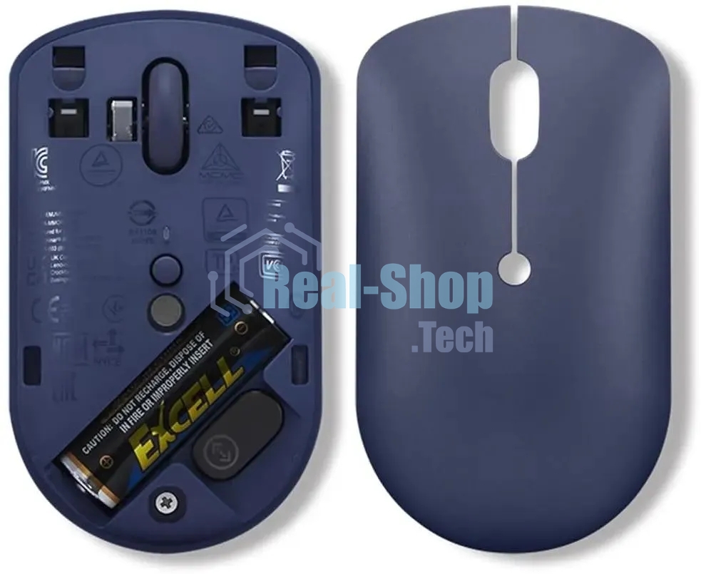 Мышь беспроводная Lenovo 540 темно-синий, 2400 dpi, радиоканал, USB-C, кнопки - 4