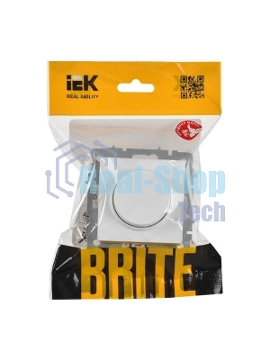 Светорегулятор IEK BR-D20-0600-K91 поворотно-нажимной СП BRITE СС10-1-0-БрАБ 600 Вт механизм арктич. бел.