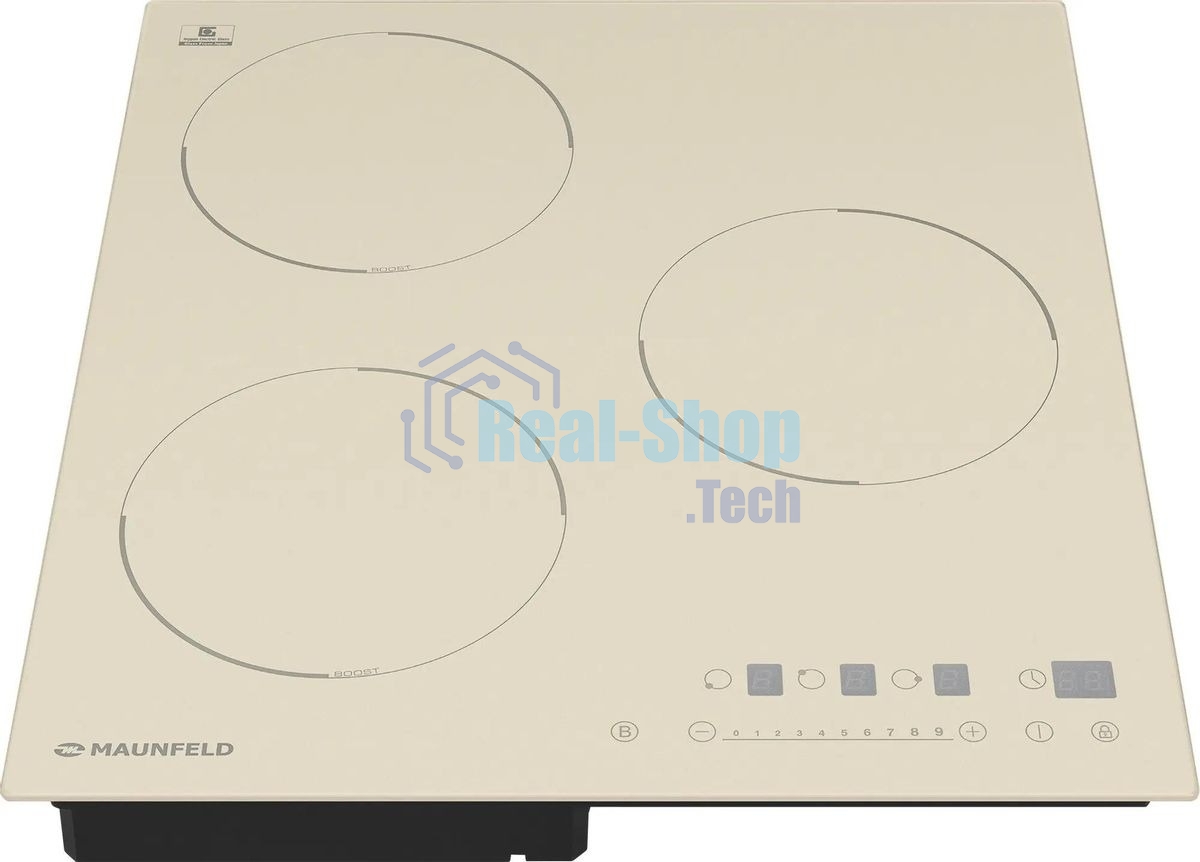 Индукционная варочная панель Maunfeld EVI.453-BG, конфорок: 3 шт., стеклокерамика, независимая, бежевый