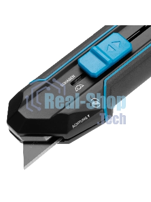 Нож-скребок выдвижной Gross 78890, 19 мм, сменное лезвие, SK2, 5 запас. лезвий, алюмин. корпус