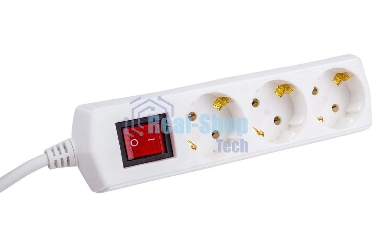 Удлинитель 3х3 м с заземл. 10А 250В У03В GENERICA 2P+PE 3х1 кв.мм IEK WYP10-10-03-03-ZK-G