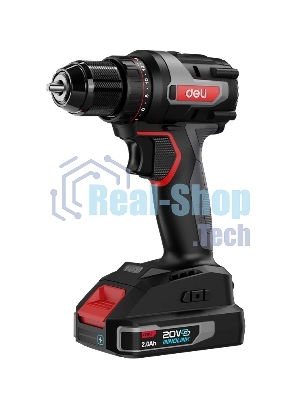 Дрель-шуруповерт Deli DE-DZ20-1D2, 20 В, 2 Ач, 50 Нм, бесщеточный