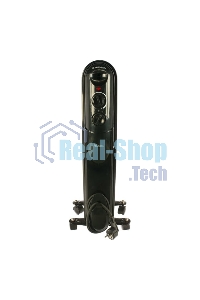 Обогреватель масляный Ресанта ОМПТ-7НЧ (7 секций) черный, 1500 Вт, 15 м2, термостат 67/3/13