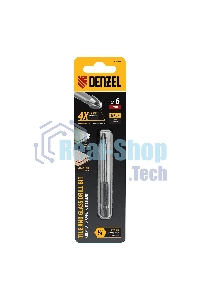 Сверло по керамической плитке Denzel 6 мм, крестовая пластина, 6-гр. хвостовик