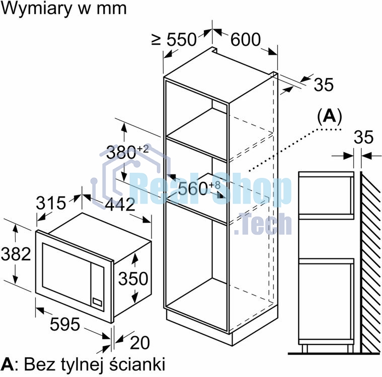 Микроволновая печь Bosch BFL623MB4 черный (встраиваемая)