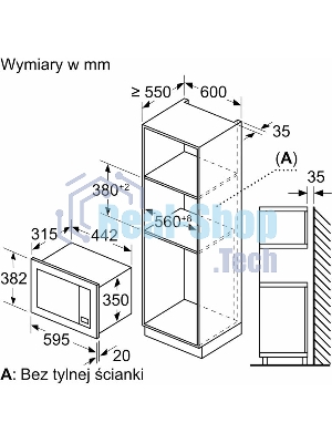 Микроволновая печь Bosch BFL623MB4 черный (встраиваемая)