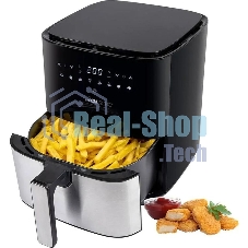 Аэрофритюрница Clatronic FR 3782 H черный/серебристый, 1450 Вт, 5 л, сенсор, 8 программ