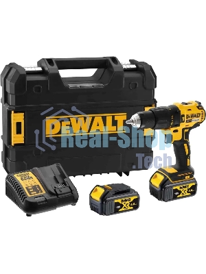 Дрель-шуруповерт аккумуляторная DeWalt DCD778M2T-QW, 18В, 2 АКБ, Кейс
